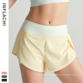 Factory supply ladies shorts high waist plus size shorts with pockets hot sale shorts women for running